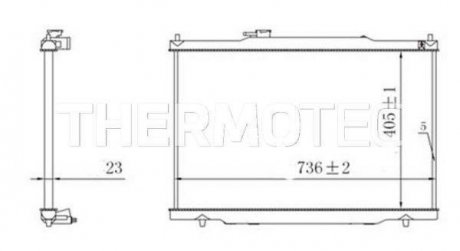 Радиатор охлаждения двигателя thermotec D7P019TT