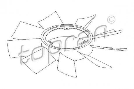 Крильчатка вентилятора topran (Hans Pries) 401 002