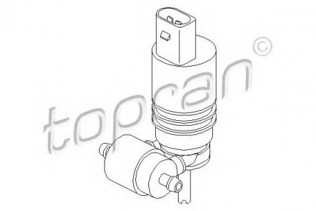 Насос омивача вітрового скла topran (Hans Pries) 107 819