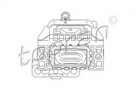 Подушка (опора) двигуна topran (Hans Pries) 110 757