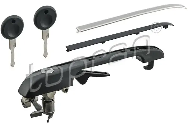 Ручка дверна зовнішня передня права, VW Golf II, Jetta, Passat, Polo 73-92 topran (Hans pries) 102879