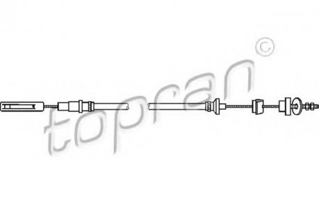 Тросик сцепления topran (Hans Pries) 102853