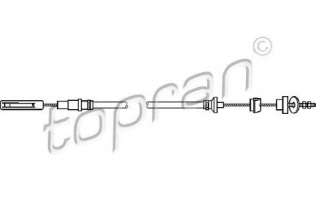 Тросик сцепления topran (Hans Pries) 102853