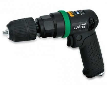 Пневмодрель реверсивная 3/8" (2000об/мин; самозажимной патрон) toptul KAQA1220