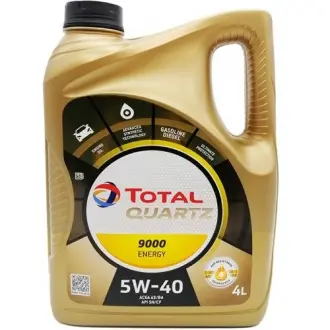Моторне мастило Total Quartz 9000 Energy 5W40 4L MB Approval 229.5/VW502.00/VW 505.00/BMW LL-01/ TOTAL 170323