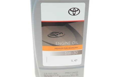 Масло двигателя, Premium Fuel Economy 5W-30 1L toyota 0888083388