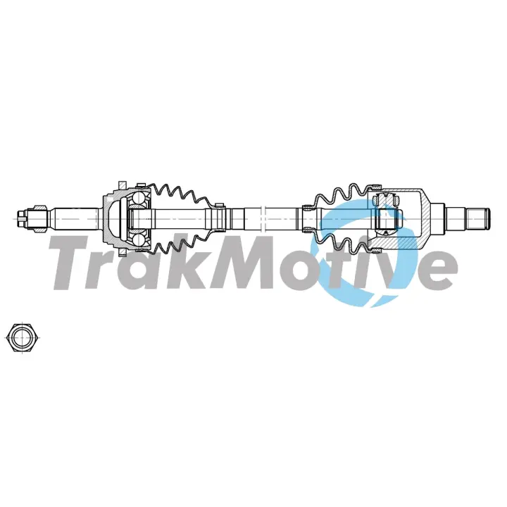 CHEVROLET Напіввісь передн. прав. AVEO / KALOS (T250, T255) 1.2 05-07 TRAKMOTIVE 302144