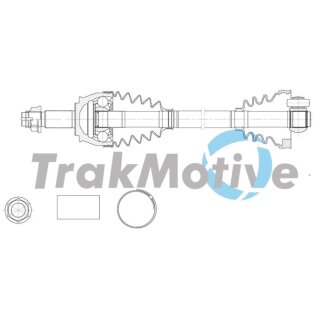 FIAT Напіввісь передня прав. FIORINO 1.3 D Multijet 09- trakmotive 302146