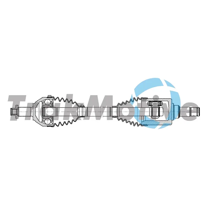 AUDI Напіввісь передн. лів. A1 (8X1, 8XK) 1.0 TFSI 16-18, SEAT, SKODA, VW TRAKMOTIVE 302168