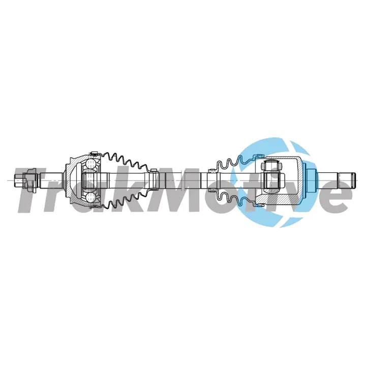 FIAT Напіввісь передня ліва GRANDE PUNTO 1.2 10-, ALFA ROMEO MITO (955) 1.4 08-13 TRAKMOTIVE 30-2222 (фото 1)