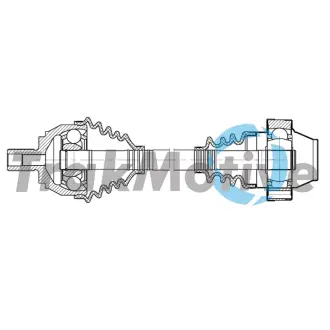 VW Напіввісь передня права AMAROK 2.0 BiTDI 10-12 TRAKMOTIVE 302248 Фольксваген Амарок