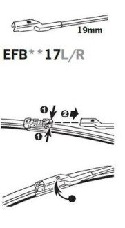 Бескаркасные дворники trico EFB4517L