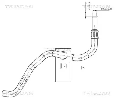 TRISCAN BMW Зворотний трубопровід гідропідс. E38, E39 triscan 851611002 Бмв E39
