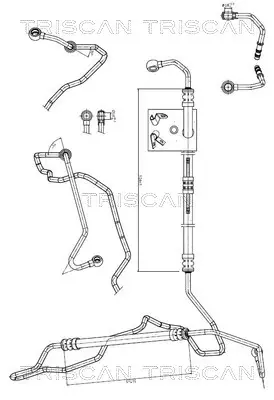 TRISCAN BMW Гідравлічний шланг ГУР 5 (E60) 04- triscan 851611010
