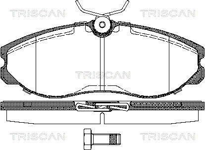 Передні тормозні (гальмівні) колодки triscan 811014174 на Ниссан Ванетте