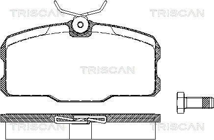 Передние тормозные колодки triscan 811023035 на Мерседес W126