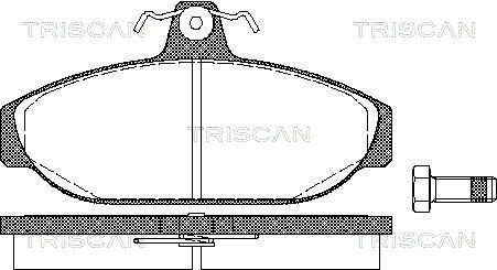 Передние тормозные колодки triscan 811027150 на Вольво 940