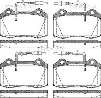 Передні тормозні (гальмівні) колодки triscan 811028033