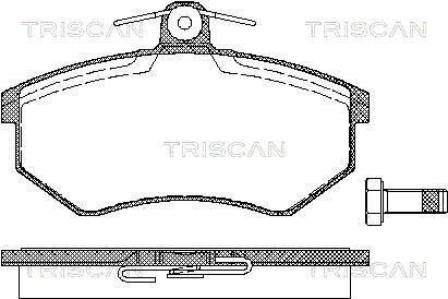 Передние тормозные колодки triscan 811029934 на Ауди 90