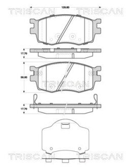 Передние тормозные колодки triscan 811043031 на Киа Рио 2