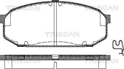 Передние тормозные колодки triscan 811050187 на Мазда 323f ba