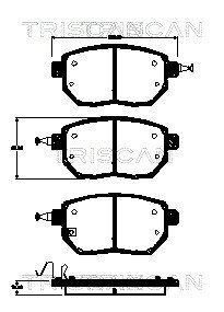 Передние тормозные колодки triscan 811068178 на Ниссан Murano z50