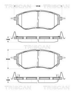 Передние тормозные колодки triscan 811068182