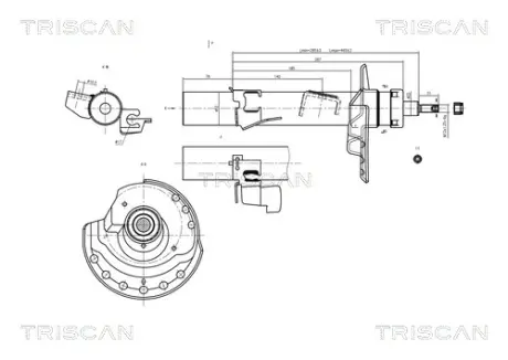 Передний амортизатор (стойка) triscan 870516103 Форд Галакси