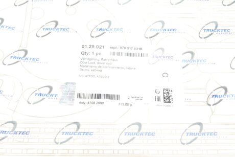 Трос кабіни trucktec automotive 0129021