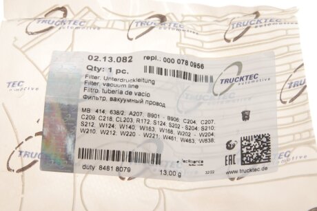 Фильтр вакуумной trucktec Automotive 0213082