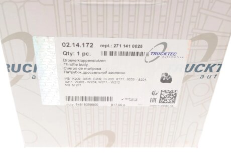 Заслінка дросельна trucktec Automotive 0214172