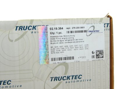 Помпа води trucktec Automotive 0219364