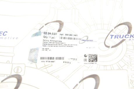 Трос куллисы, Sprinter 2.2CDI 06-18; Crafter 2.5TDI 06-13 trucktec Automotive 0224023