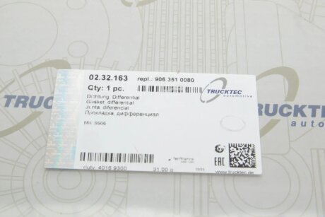 Прокладка крышки trucktec Automotive 0232163