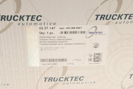 Насос ГУР trucktec Automotive 0237147