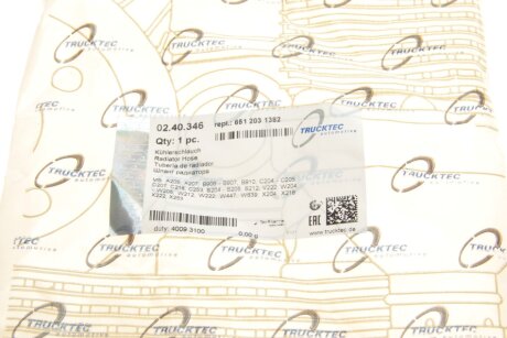 Патрубок системи охолодження trucktec Automotive 0240346