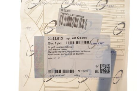 Ручка дверей, обладнання салону trucktec Automotive 0253013