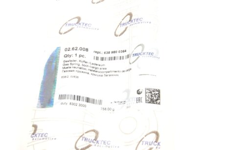 Амортизатор крышки trucktec Automotive 0262008