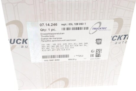 Корпус дросельної заслінки trucktec Automotive 0714246