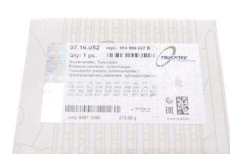 Клапан управления trucktec Automotive 0716052