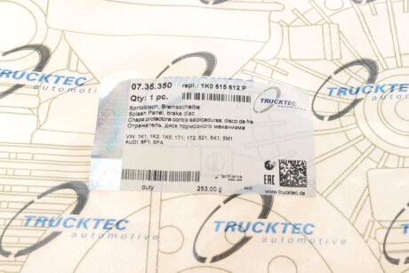 Защита диска trucktec Automotive 0735350