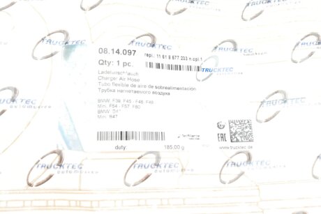 Патрубок повітряний trucktec Automotive 0814097