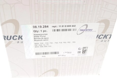 Насос води trucktec Automotive 0819284