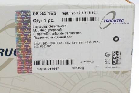 Подшипник подвесной trucktec Automotive 0834165