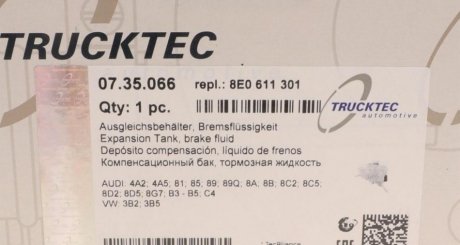 Бачок жидкости trucktec Automotive 0735066