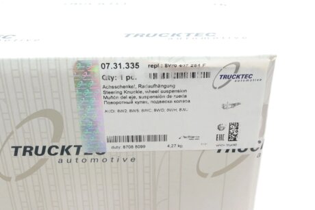 Цапфа (поворотний кулак) trucktec Automotive 0731335