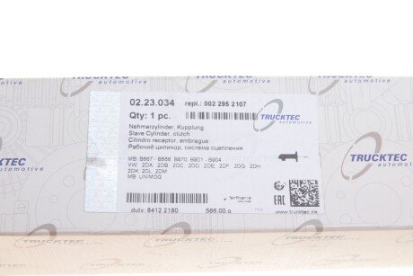 Цилиндр сцепления trucktec Automotive 0223034