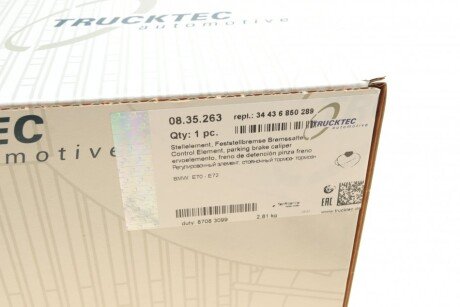 Двигун елекричний ручного гальма trucktec Automotive 0835263