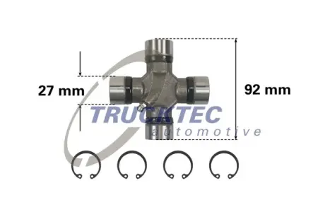 Крестовина кардана Trucktec Automotive 02.34.043