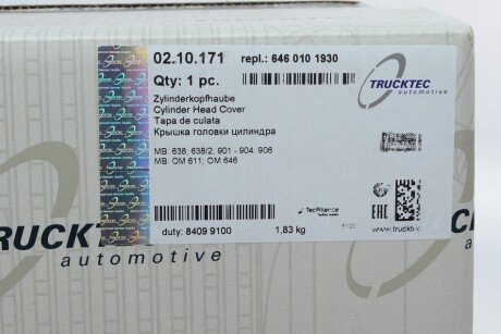 Крышка клапанов trucktec Automotive 0210171